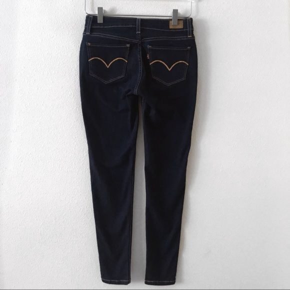 Levi’s Dark Wash Stretch Skinny Jeans Size 27 - Picture 2 of 6